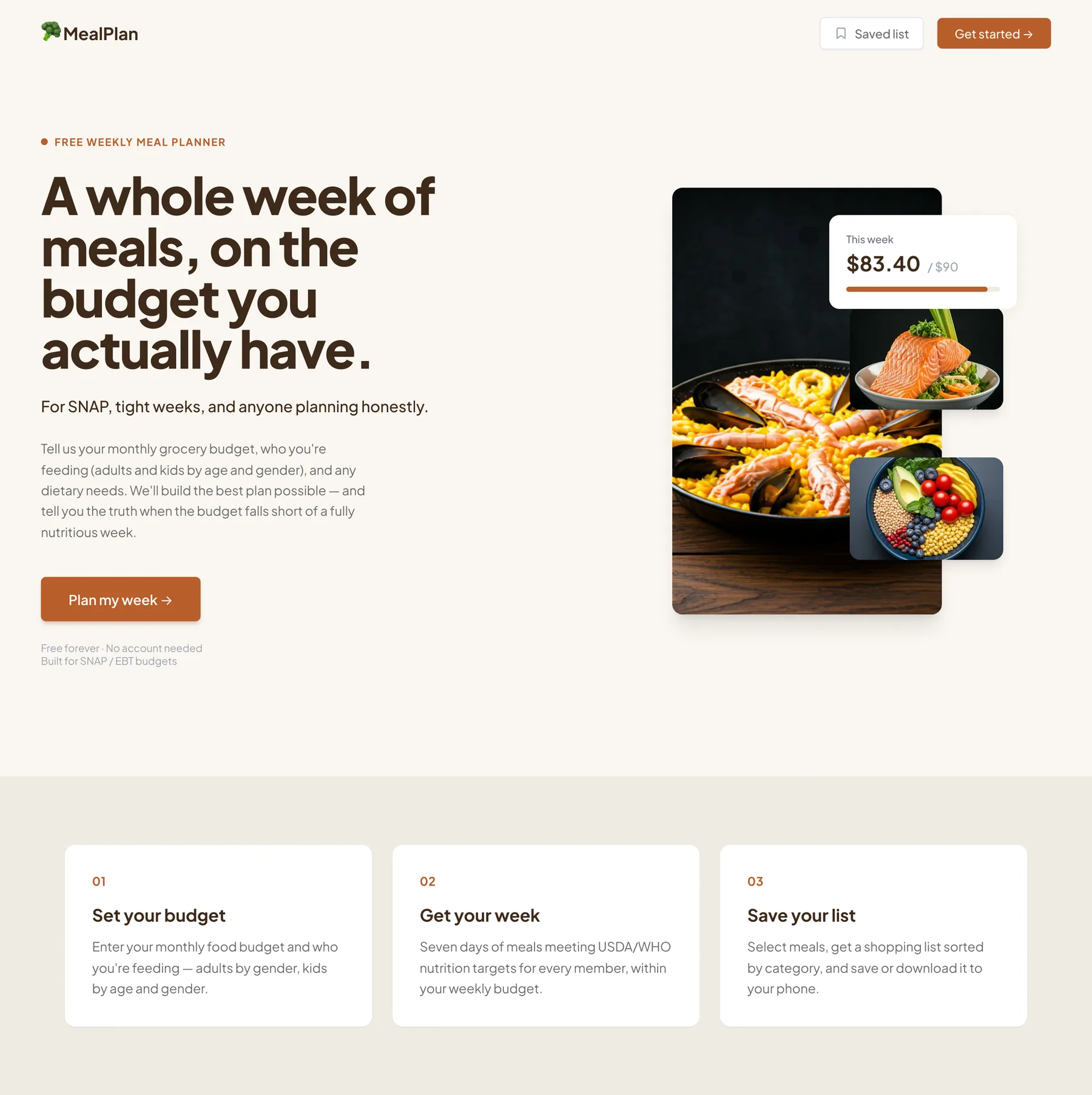 MealPlan honest meal planner preview